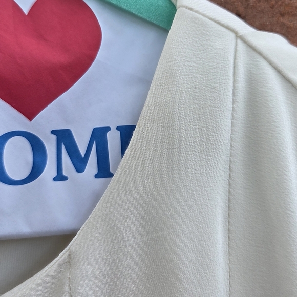 Anne Fontaine Poeme Blouse White Silk With Front Bodice Pleats Size 44 Size 12 - Picture 8 of 15